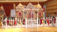 Loved the holiday decorations, especially this gingerbread house.