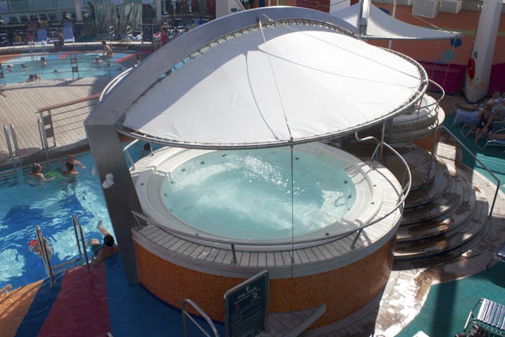 One of the many hot tubs - Freedom of the Seas