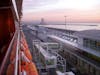 View from Balcony at Barcelona Port with the "W" Hotel in background.  Westerdam