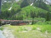 Aboard the White Pass train in Skagway, AK