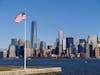 New York city taken from Ferry to Liberty Island