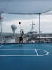 playing some bball on the ship