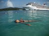 Relaxing at Mohagany Bay, Honduras, Carnival Legend