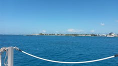 Approaching Grand Cayman aboard our tender boat from Ruby Princess