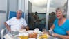 Mom and Dad enjoying breakfast on the balcony