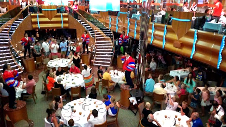 Waiters entertainment at dinner - Carnival Magic