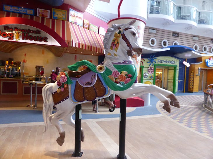 One of several carousel horses on display - Boardwalk - Allure of the Seas