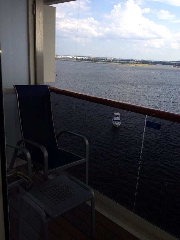 Balcony with two reclining chairs - Carnival Pride