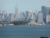 NY Skyline taken from ship with Statue Of Liberty