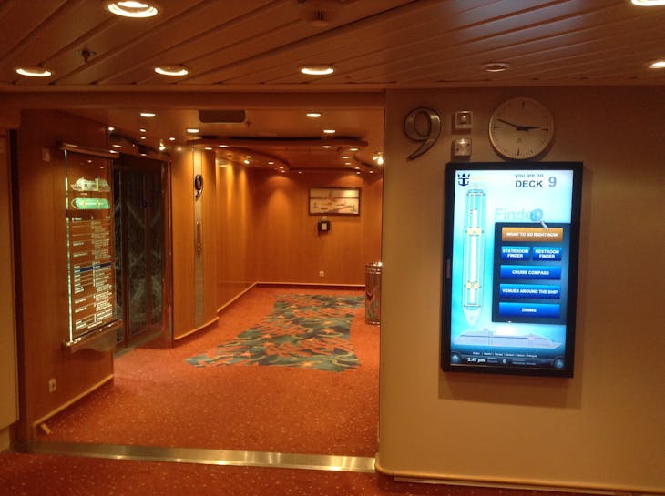 Lift area also interactive map of ship - Liberty of the Seas