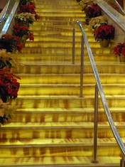 The impressive marble staircase in the Constellation's Grand Foyer.