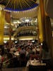 The wait staff on the grand staircase in the dining room