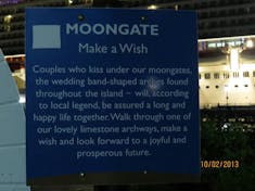 King's Wharf, Bermuda - The Moongate sign