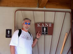 Kahului, Maui - Hubby in front of the men's room
