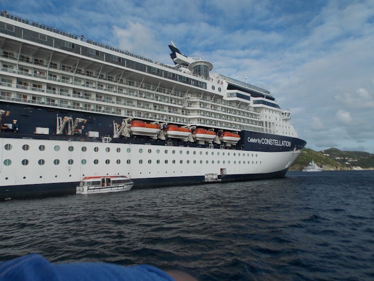 Looking back at ship from a tender - Celebrity Constellation