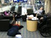 airport sleeping