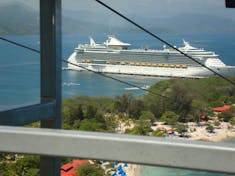 Labadee (Cruise Line Private Island) - Freedom of the Seas from the Zip Line in Labadee, Haiti