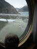 Mom enjoying South Sawyer Glacier from our cabin