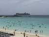 Half Moon Cay beach, seen from Captain Morgan bar.