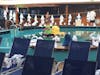 Lido Deck decorated with towel animals.