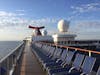 Upper deck looking aft of ship.