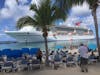 Carnival Pride at Grand Turk & the beach at Margaritaville