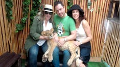We got to visit with Nala, a baby lion being cared for near La Bufadora.