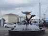 Stingray fountain in Grand Cayman