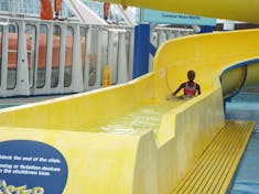 Nassau, Bahamas - daughter on the slide on the ship