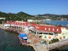 View from ship of the port of Roatan Honduras.