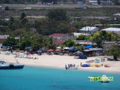 Grand Turk Island - Jack's Shack as viewed from the helicopter.