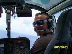 Grand Turk Island - The HOT helicopter pilot.