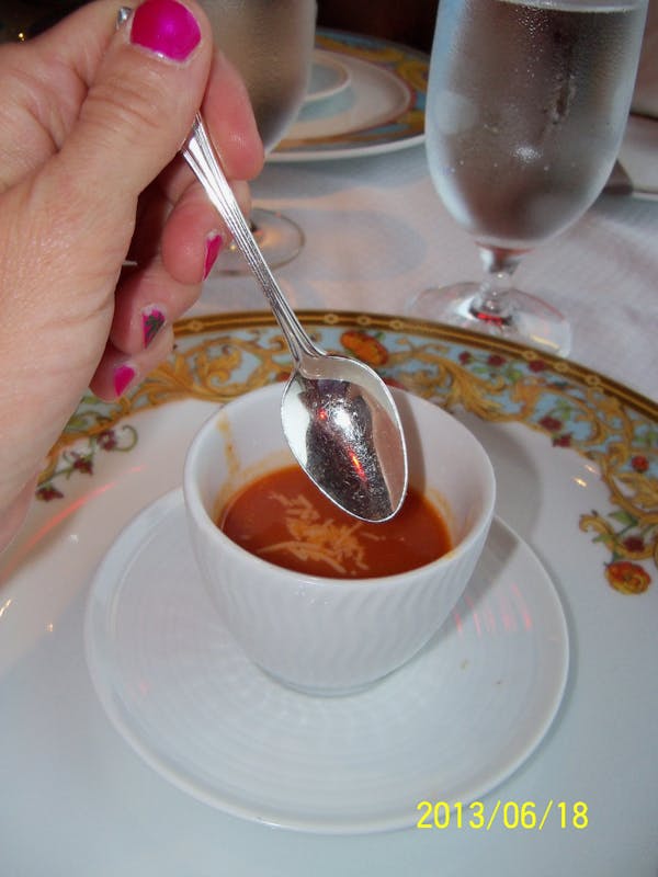 The tiny "compliments of the chef" treat. - Carnival Splendor