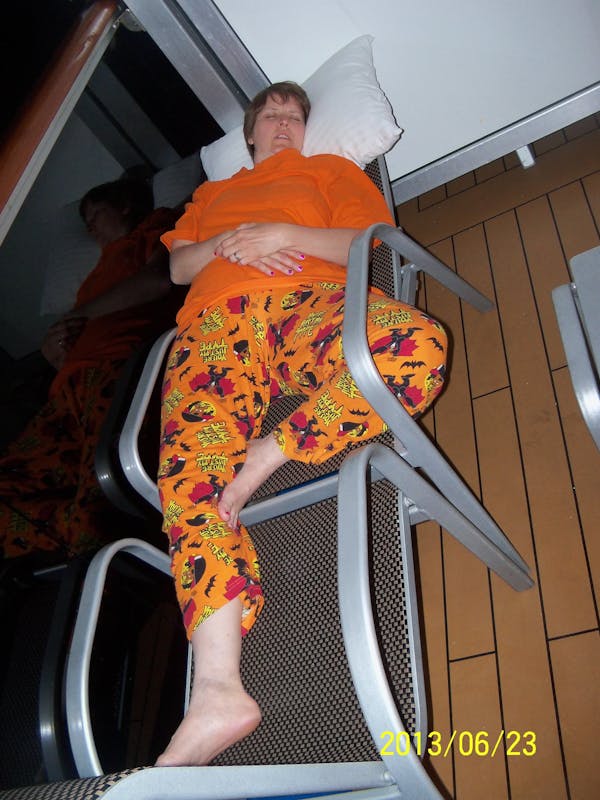 Yes, I slept out here on our balcony and I LOVED it!!! - Carnival Splendor