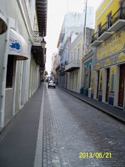 San Juan, Puerto Rico - Narrow cobblestone streets.