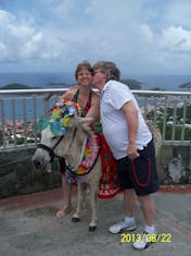 Charlotte Amalie, St. Thomas - Lookout we stopped at so we could get pictures. Her name is Monika Lewinski. LOL