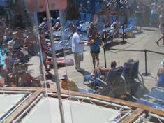 Oranjestad, Aruba - Having lots of fun with "JOSH" (Cruise Director) on board at sea day