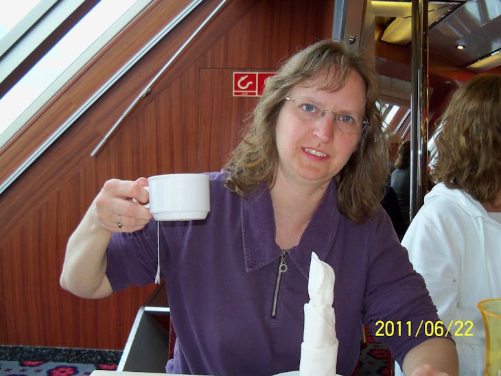 Tea time by the window. - Carnival Glory