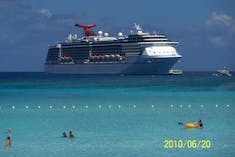 Half Moon Cay, Bahamas (Private Island) - Our ship docked at Half Moon Cay.