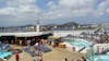 Lido Deck on Conquest with Blue Iguana in background