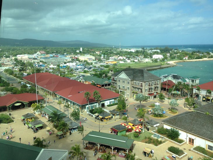 Bird's eye view of Falmouth, Jamaica over breakfast in the Windjammer. - Liberty of the Seas