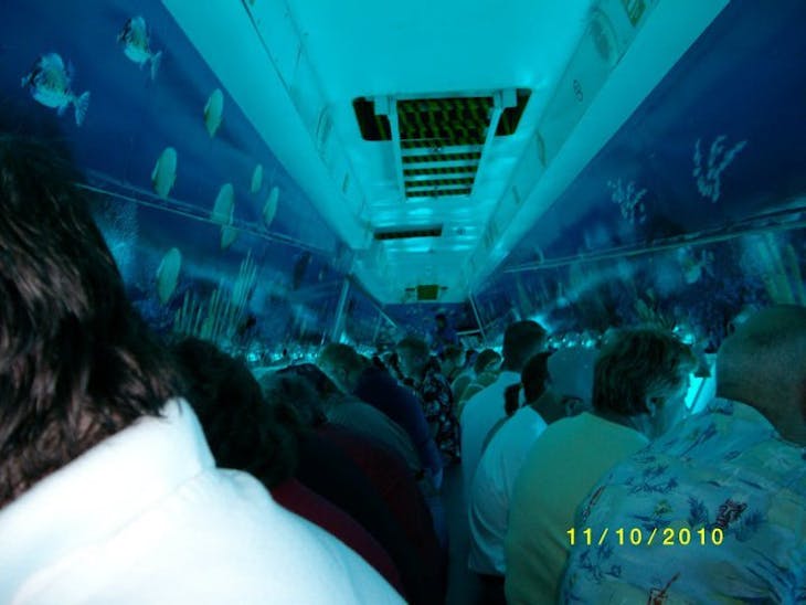 Cozumel, Mexico - The inside of the Sub Ocean Tour. Each person had their own fan on the window.