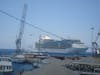 Liberty of the Seas from restaurant on Grand Cayman