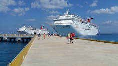 View of ship from Cozumel!