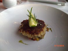 Crab cake appetizer (The Point Steakhouse)
