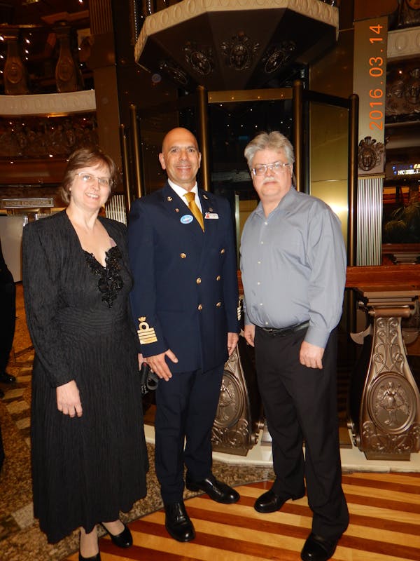 Annual picture with the Captain. - Carnival Pride