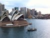 The opera house and Endeavour in Sydney Harbour