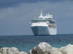 Cococay (Cruise Line's Private Island) - The Ship Anchored