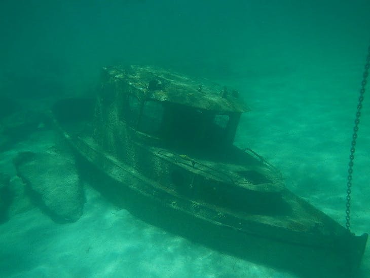 Castaway Cay (Disney Private Island) - Sunken Ship in Castaway Lagoon