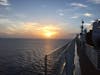 Sunset just off the coast of Port Canaveral